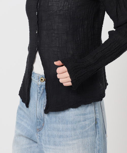 plage(プラージュ)の「《追加》LES ATELIERS FRANCAIS DE CONFECTION 別注 OPEN BTN 2WAY ブラウス 3(シャツ/ブラウス・レディース・ブラック・FREE)」の11枚目の写真