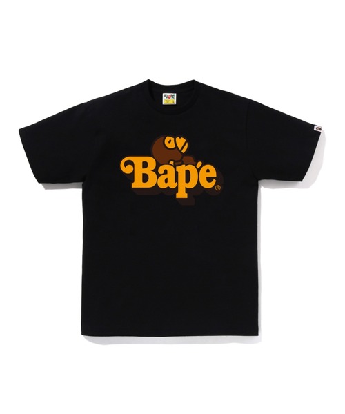 A BATHING APE(アベイシングエイプ)の「MILO ON BAPE TEE(Tシャツ/カットソー・メンズ・ホワイト/ブラック/ブルー/ピンク/ブラウン・XX-LARGE/SMALL/X-LARGE/LARGE/MEDIUM/XXX-LARGE)」の1枚目の写真
