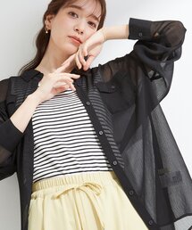 SHOO・LA・RUE | 【洗濯機可】ダブルポケット 楊柳しぼしぼシアーシャツ(シャツ/ブラウス)