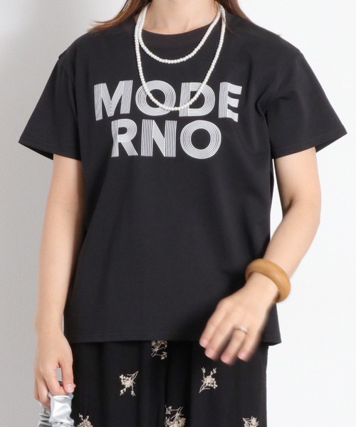cepo(セポ)の「〈接触冷感 ICE TEE〉ロゴプリントショートスリーブTee(Tシャツ/カットソー・レディース・ブラック/オフホワイト・M)」の12枚目の写真
