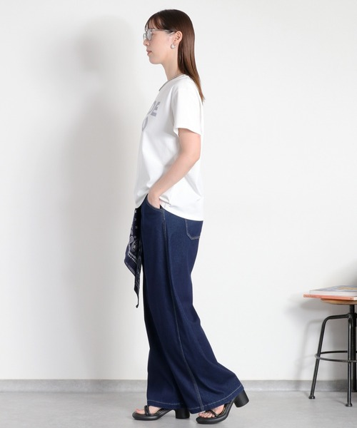 cepo(セポ)の「〈接触冷感 ICE TEE〉ロゴプリントショートスリーブTee(Tシャツ/カットソー・レディース・ブラック/オフホワイト・M)」の21枚目の写真