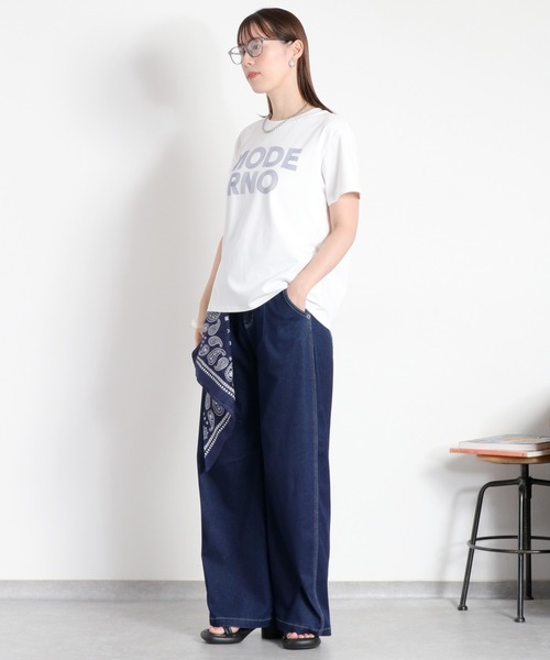 cepo(セポ)の「〈接触冷感 ICE TEE〉ロゴプリントショートスリーブTee(Tシャツ/カットソー・レディース・ブラック/オフホワイト・M)」の20枚目の写真