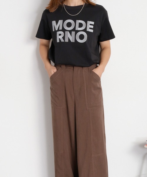 cepo(セポ)の「〈接触冷感 ICE TEE〉ロゴプリントショートスリーブTee(Tシャツ/カットソー・レディース・ブラック/オフホワイト・M)」の4枚目の写真