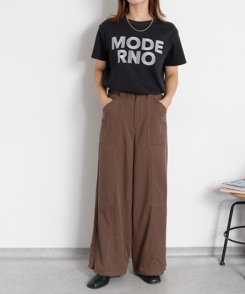 cepo(セポ)の「〈接触冷感 ICE TEE〉ロゴプリントショートスリーブTee(Tシャツ/カットソー・レディース・ブラック/オフホワイト・M)」の3枚目の写真