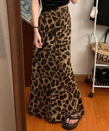 ヒョウ柄ロングスカート