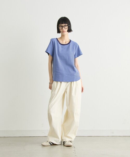CIAOPANIC TYPY(チャオパニックティピー)の「ZOZO限定ピンボーダーリンガーTee(Tシャツ/カットソー・レディース・ブラック/ホワイト/ブルー/サックスブルー/グレー/ブラウン・ONE SIZE)」の8枚目の写真
