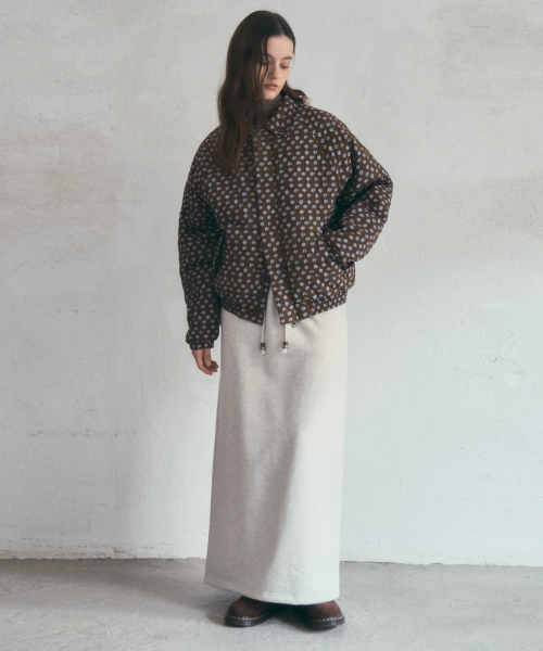 OURNOSTALGIA（アワー ノスタルジア）の「Cozy Henry Long Skirt_Oatmeal(O25-SK21)（スカート・レディース・オートミール・FREE）」の3枚目の写真