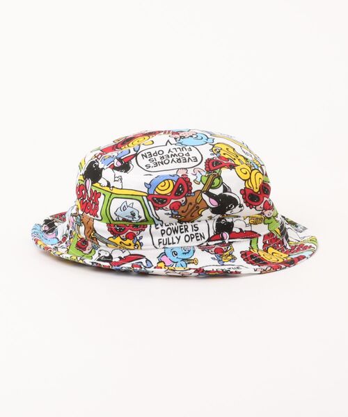 HYSTERIC MINI(ヒステリックミニ)の「BAND WAGON総柄 ハット(ハット・キッズ・ピンク系その他/ブラック系その他/ホワイト系その他・SMALL/MEDIUM)」の6枚目の写真