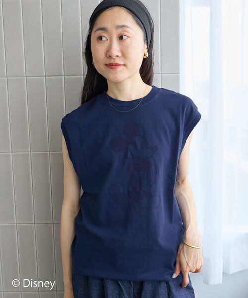 le.coeur blanc(ルクールブラン)の「GOOD ROCK SPEED/Mickey/ノースリT(Tシャツ/カットソー・レディース・ブラウン/チャコールグレー/ネイビー・38)」の1枚目の写真