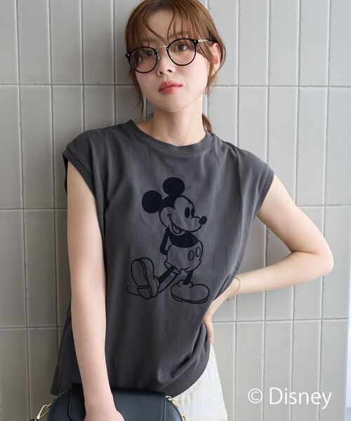 le.coeur blanc(ルクールブラン)の「GOOD ROCK SPEED/Mickey/ノースリT(Tシャツ/カットソー・レディース・ブラウン/チャコールグレー/ネイビー・38)」の2枚目の写真