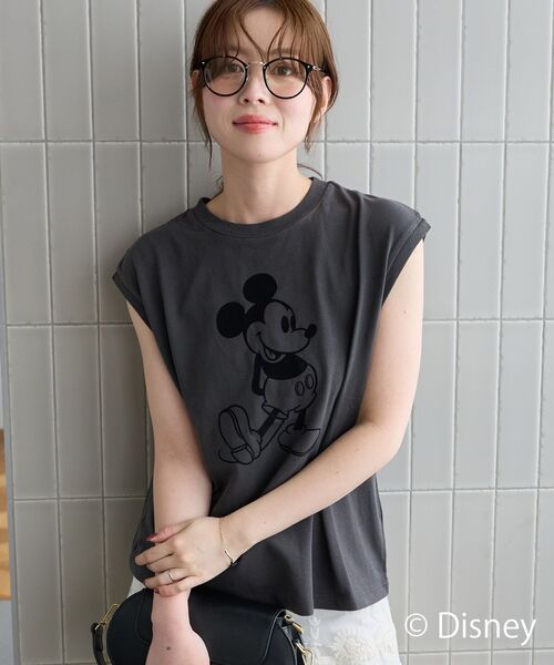 le.coeur blanc(ルクールブラン)の「GOOD ROCK SPEED/Mickey/ノースリT(Tシャツ/カットソー・レディース・ブラウン/チャコールグレー/ネイビー・38)」の5枚目の写真
