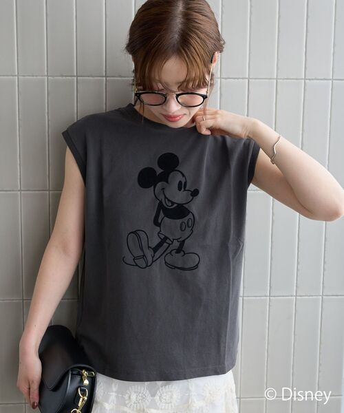 le.coeur blanc(ルクールブラン)の「GOOD ROCK SPEED/Mickey/ノースリT(Tシャツ/カットソー・レディース・ブラウン/チャコールグレー/ネイビー・38)」の6枚目の写真