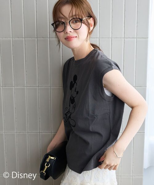 le.coeur blanc(ルクールブラン)の「GOOD ROCK SPEED/Mickey/ノースリT(Tシャツ/カットソー・レディース・ブラウン/チャコールグレー/ネイビー・38)」の8枚目の写真