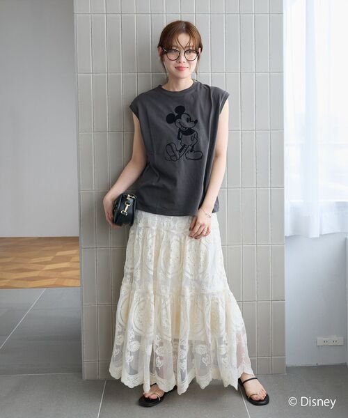 le.coeur blanc(ルクールブラン)の「GOOD ROCK SPEED/Mickey/ノースリT(Tシャツ/カットソー・レディース・ブラウン/チャコールグレー/ネイビー・38)」の11枚目の写真