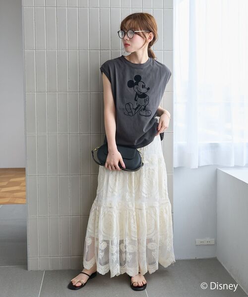 le.coeur blanc(ルクールブラン)の「GOOD ROCK SPEED/Mickey/ノースリT(Tシャツ/カットソー・レディース・ブラウン/チャコールグレー/ネイビー・38)」の12枚目の写真