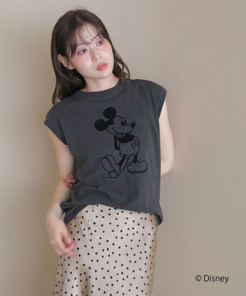 le.coeur blanc(ルクールブラン)の「GOOD ROCK SPEED/Mickey/ノースリT(Tシャツ/カットソー・レディース・ブラウン/チャコールグレー/ネイビー・38)」の17枚目の写真