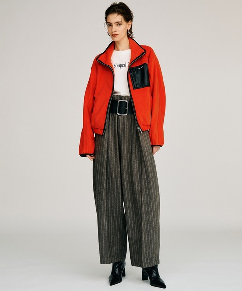 PRANK PROJECT(プランクプロジェクト)の「【2026Autumn Pre-Order】クロップドフリースジャケット / Cropped Fleece Jacket(その他アウター・レディース・レッド/チャコールグレー/ネイビー・FREE)」の5枚目の写真