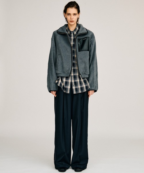 PRANK PROJECT(プランクプロジェクト)の「【2026Autumn Pre-Order】クロップドフリースジャケット / Cropped Fleece Jacket(その他アウター・レディース・レッド/チャコールグレー/ネイビー・FREE)」の7枚目の写真