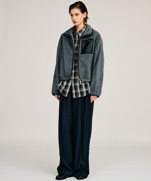 PRANK PROJECT(プランクプロジェクト)の「【2026Autumn Pre-Order】クロップドフリースジャケット / Cropped Fleece Jacket(その他アウター・レディース・レッド/チャコールグレー/ネイビー・FREE)」の8枚目の写真