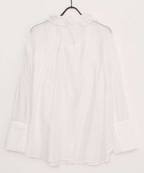 Dita Muaj.（ディータムアージュ）の「【夏のUV対策にも◎】シアーフリルシャツ（シャツ/ブラウス・レディース・OFF WHT・FREE）」の2枚目の写真