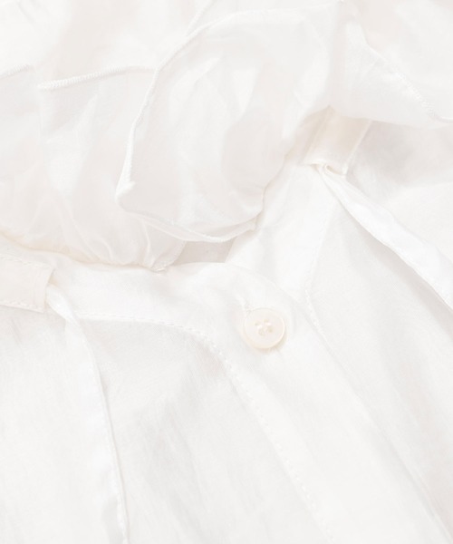 Dita Muaj.（ディータムアージュ）の「【夏のUV対策にも◎】シアーフリルシャツ（シャツ/ブラウス・レディース・OFF WHT・FREE）」の5枚目の写真