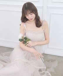 チェーン付きキラキラキャミワンピ
