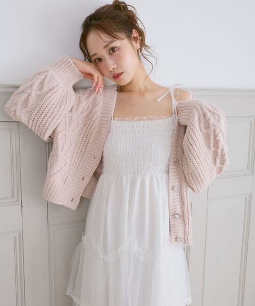 MAJESTIC LEGON(マジェスティックレゴン)の「チェーン付きキラキラキャミワンピ(ワンピース・レディース・アイボリー/グレー/ピンク/ブラック・SMALL/MEDIUM/X-SMALL)」の20枚目の写真
