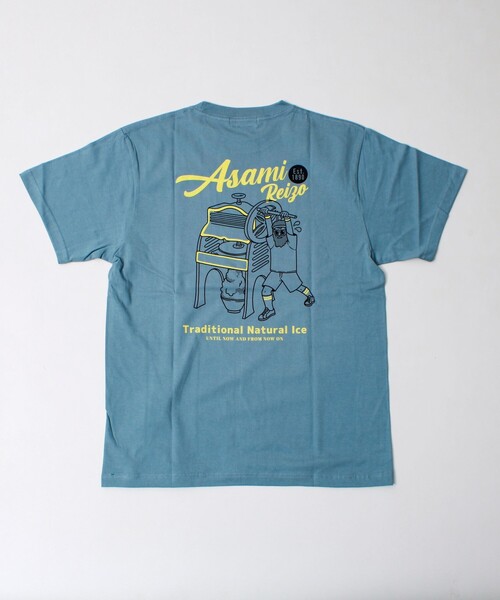 FREDY MAC(フレディーマック)の「【Duckster×阿左美冷蔵】コラボ かき氷機Tシャツ ユニセックス(Tシャツ/カットソー・メンズ・ホワイト/グレイッシュブルー/ライトグレー・M/L)」の3枚目の写真