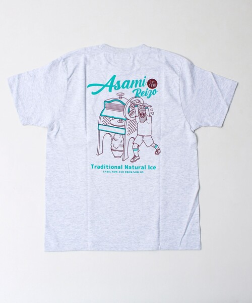 FREDY MAC(フレディーマック)の「【Duckster×阿左美冷蔵】コラボ かき氷機Tシャツ ユニセックス(Tシャツ/カットソー・メンズ・ホワイト/グレイッシュブルー/ライトグレー・M/L)」の2枚目の写真