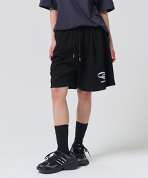 OUNDERR（オアンダーアール）の「REVERSE サークルロゴハーフパンツ (ブラック)（その他パンツ）」