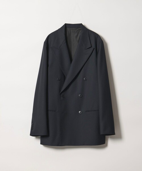 steven alanダブルブレスト テーラードジャケット ネイビー Steven Alan＞ マットピケ ダブルブレステッド 6B ジャケット