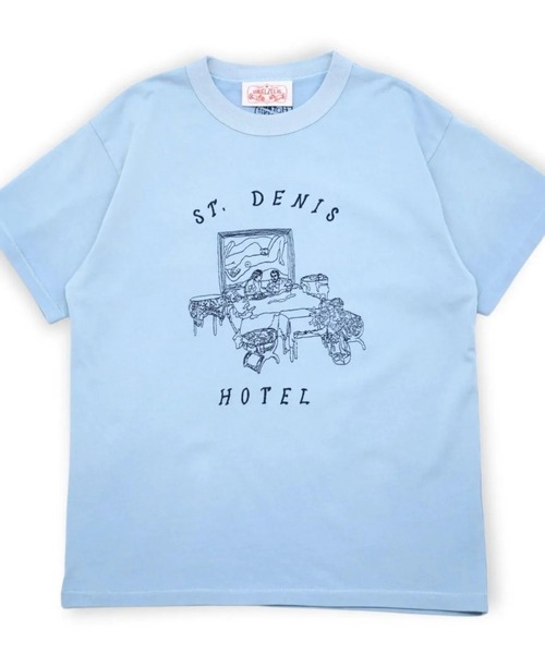 samuel zelig(サミュエルゼリグ)の「【samuel zelig】 Hotel Tee(Tシャツ/カットソー・メンズ・ライトブルー・X-SMALL/SMALL/MEDIUM)」の1枚目の写真