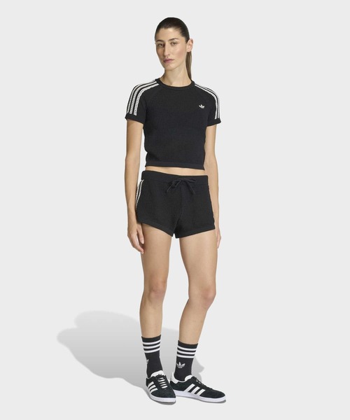 adidas(アディダス)の「ニット クロシェ カリ ティー / アディダスオリジナルス adidas Originals(Tシャツ/カットソー・レディース・ブラック・XX-LARGE/SMALL/LARGE/MEDIUM/X-SMALL/X-LARGE)」の5枚目の写真