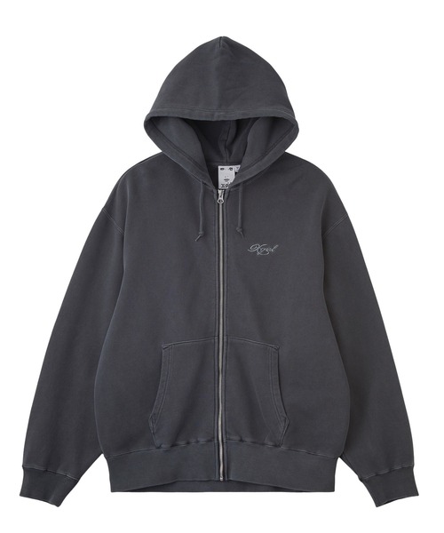 X-girl(エックスガール)の「PIGMENT DYED FACE PATCH AND LOGO ZIP UP SWEAT HOODIE(パーカー・レディース・ブラウン/ピンク/ブラック・S/M)」の13枚目の写真