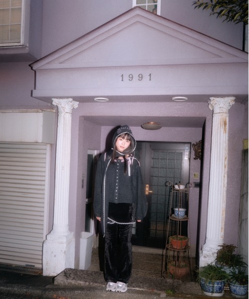 twins（nemne store）（ツインズ）の「Ribbon Knit Cardigan（カーディガン/ボレロ・レディース・グレー系・フリー）」の6枚目の写真