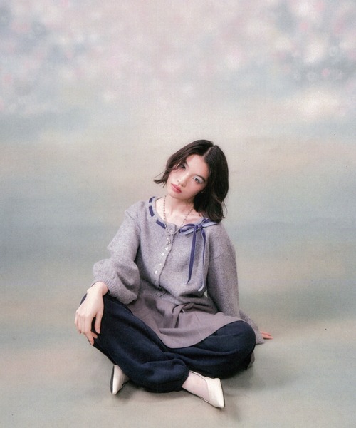 twins（nemne store）（ツインズ）の「Ribbon Knit Cardigan（カーディガン/ボレロ・レディース・グレー系・フリー）」の16枚目の写真