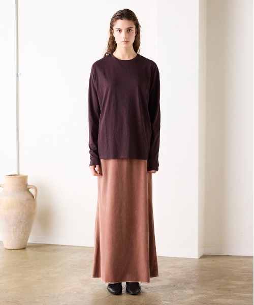 WALANCE(ワランス)の「COTTON CASHMERE RELAX T(Tシャツ/カットソー・レディース・オフホワイト/ダークブラウン/カーキ・FREE)」の12枚目の写真