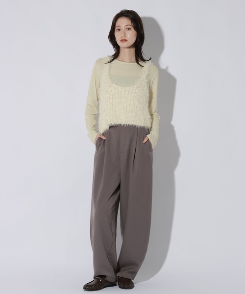 LAKOLE(ラコレ)の「ワンタックコクーンパンツ /1052425(スラックス・レディース・グレー/ブラウン/ブラック・LARGE/MEDIUM)」の10枚目の写真