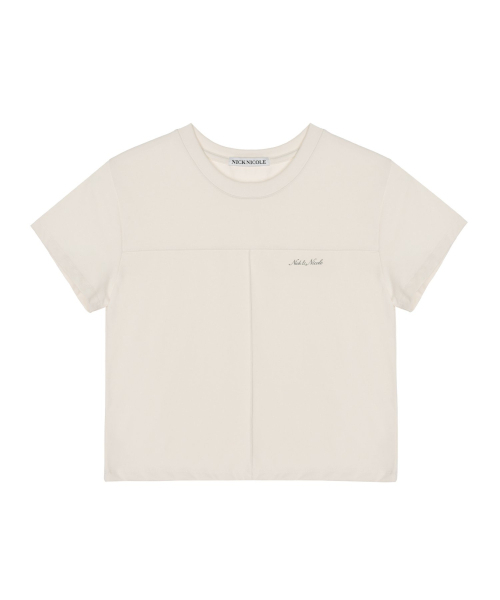 NICK&NICOLE(ニックアンドニコール)の「SEAM HALF TOP_CREAM(Tシャツ/カットソー・レディース・その他・FREE)」の1枚目の写真