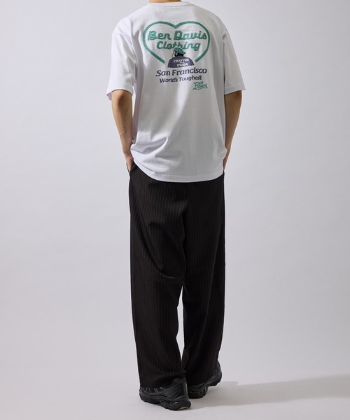 BEN DAVIS（ベンデイビス）の「【BENDAVIS別注】ハート刺繍Tシャツ（Tシャツ/カットソー・メンズ・レッド/ネイビー/ホワイト・LL/L/M）」の21枚目の写真