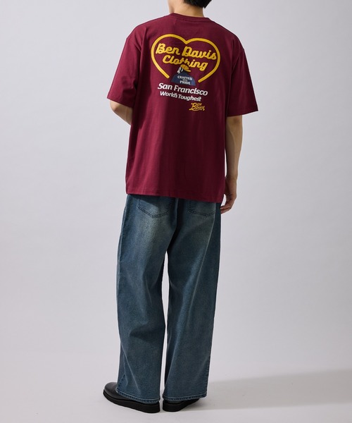 BEN DAVIS（ベンデイビス）の「【BENDAVIS別注】ハート刺繍Tシャツ（Tシャツ/カットソー・メンズ・レッド/ネイビー/ホワイト・LL/L/M）」の19枚目の写真