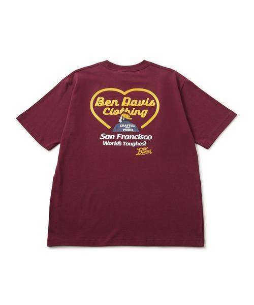 BEN DAVIS（ベンデイビス）の「【BENDAVIS別注】ハート刺繍Tシャツ（Tシャツ/カットソー・メンズ・レッド/ネイビー/ホワイト・LL/L/M）」の5枚目の写真