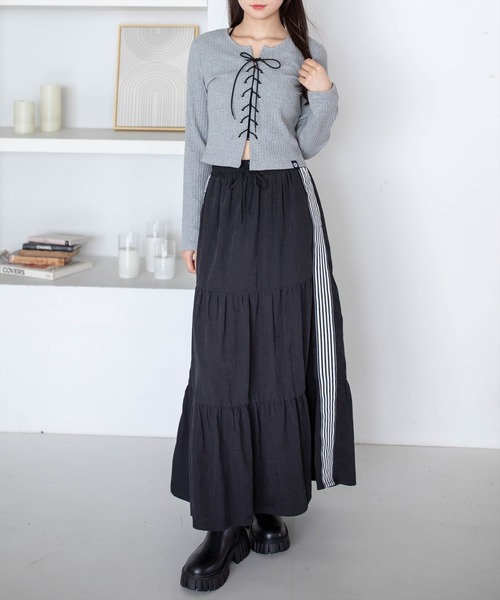 clear（クリア）の「フロントスピンドルカットソー［骨格ストレート／韓国カジュアル／モード］（Tシャツ/カットソー・レディース・ライトグレー/ブラック/モカ/グレー/ネイビー・F）」の16枚目の写真