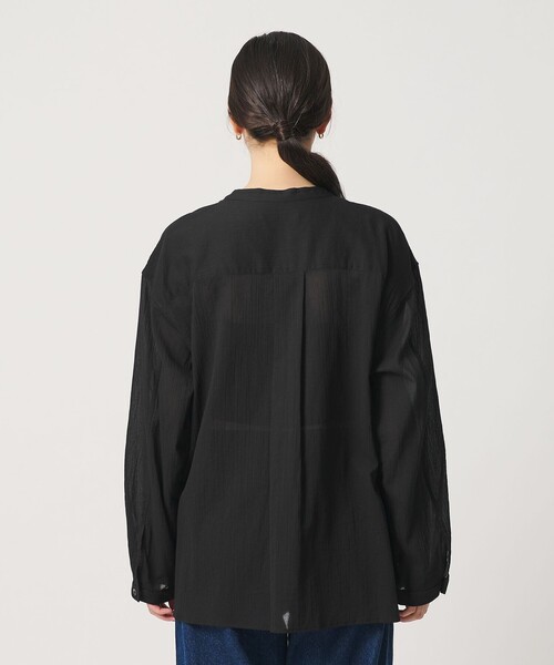 BEAUTY&YOUTH UNITED ARROWS（ビューティーアンドユースユナイテッドアローズ）の「コットンクレープ ビーズ エンブロイダリー シャツ（シャツ/ブラウス・レディース・ブラック/オフホワイト・FREE）」の11枚目の写真