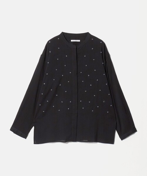 BEAUTY&YOUTH UNITED ARROWS（ビューティーアンドユースユナイテッドアローズ）の「コットンクレープ ビーズ エンブロイダリー シャツ（シャツ/ブラウス・レディース・ブラック/オフホワイト・FREE）」の12枚目の写真