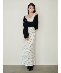カーデセットレーストリムベロアワンピース