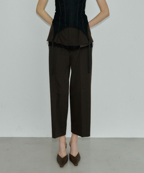JOSE MOON(ジョゼムーン)の「LAYERED SLACKS/レイヤードスラックス(スラックス・レディース・ブラック/グレー・36/38)」の19枚目の写真