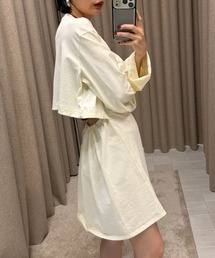 Ameri（アメリ）の「2WAY WAIST SHAPE TUNIC CUT TOP（Tシャツ/カットソー）」
