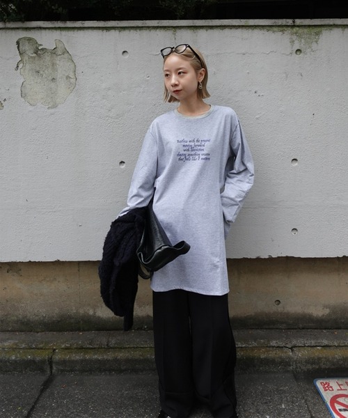Ameri(アメリ)の「< ZOZOTOWN限定 > 2WAY WAIST SHAPE TUNIC CUT TOP(Tシャツ/カットソー・レディース・サックスブルー/ホワイト/スミクロ/グレー・FREE)」の22枚目の写真