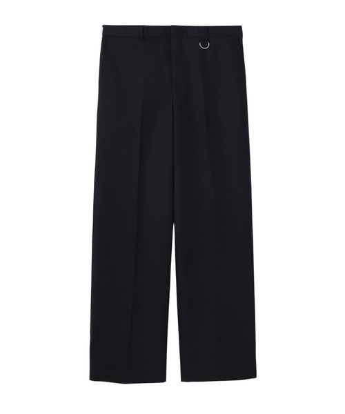 JOHN LAWRENCE SULLIVAN(ジョンローレンスサリバン)の「WOOL GABARDINE WIDE TROUSERS(スラックス・メンズ・ブラック・44/46)」の1枚目の写真